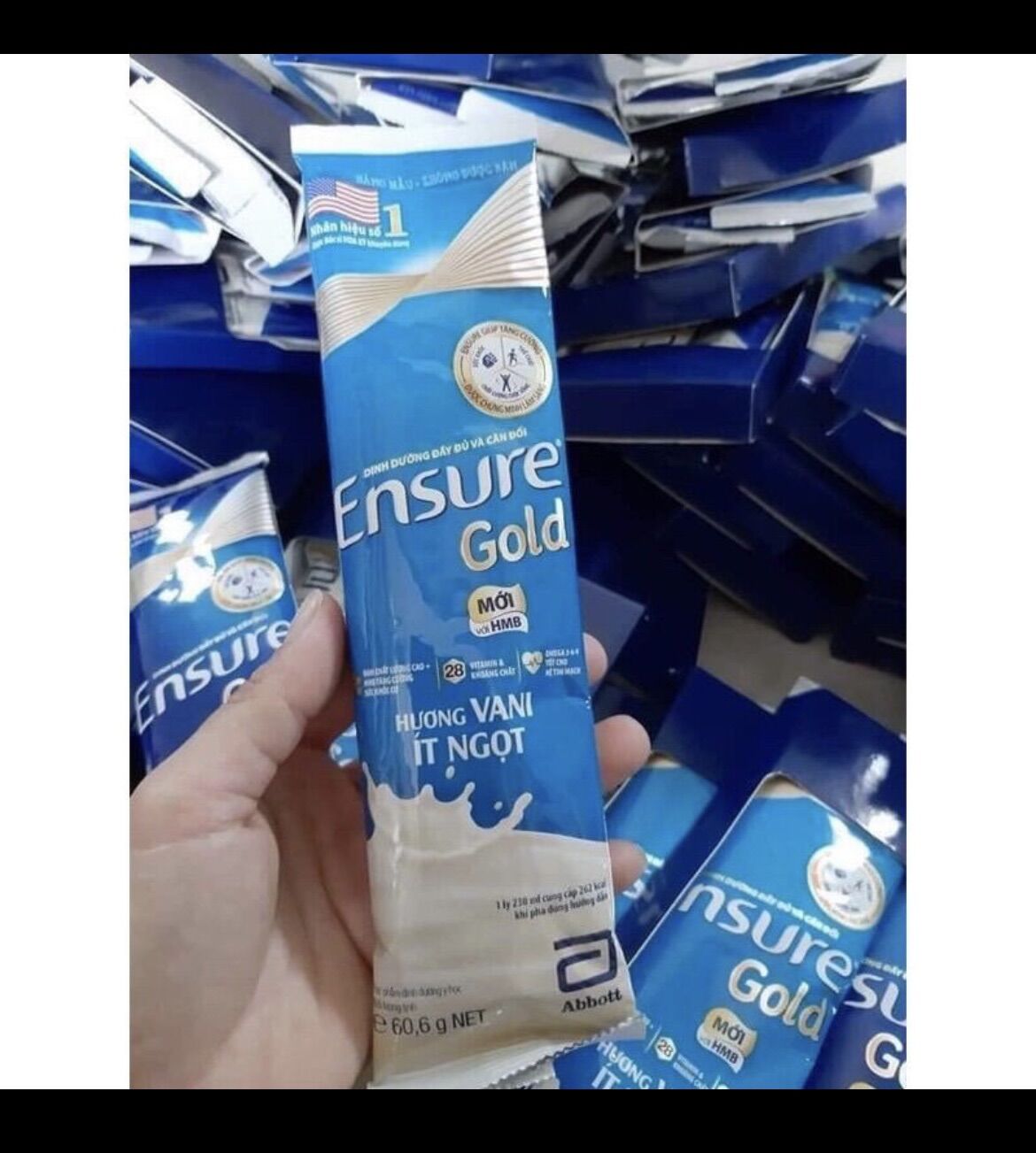 Set 10 gói sữa ensure hương vani ít ngọt