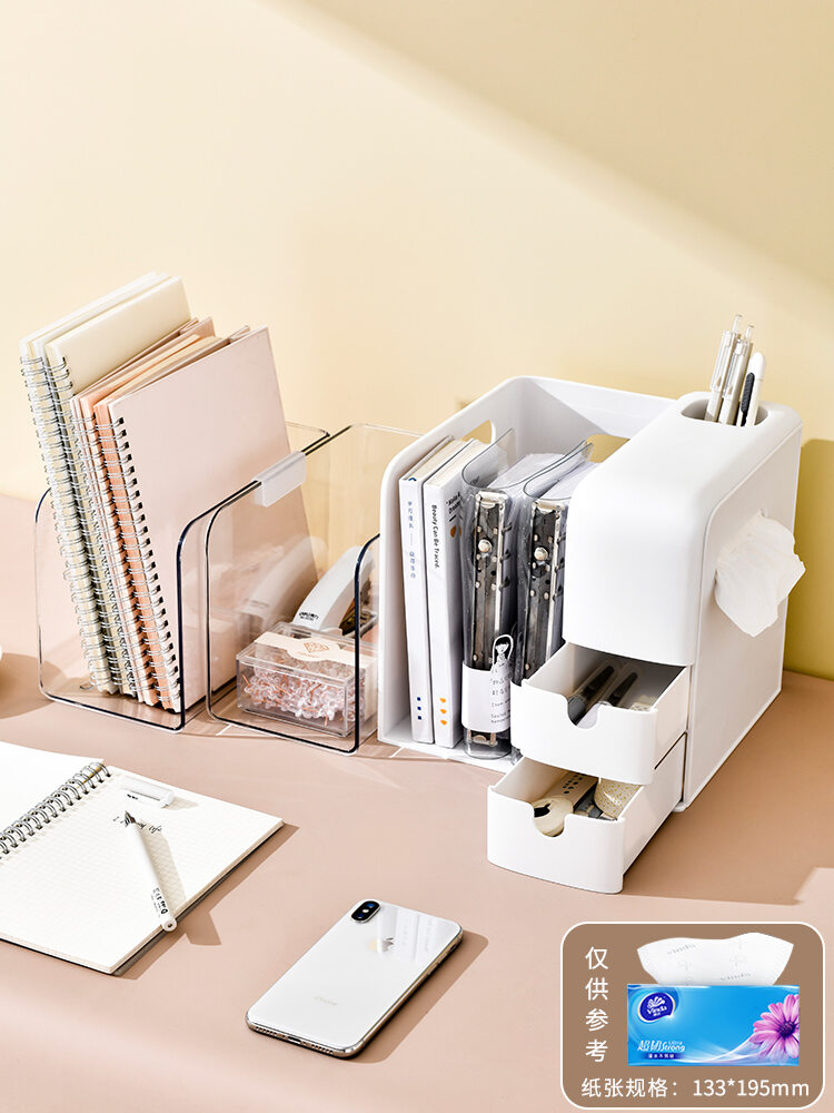Máy Tính Để Bàn Văn Phòng Tổ Chức Sách Tập Tin Ngăn Kéo Kẹp Giấy Hộp Lưu Trữ Văn Phòng Phẩm Hộp Lưu Trữ Bộ Sắp Xếp Tài Liệu