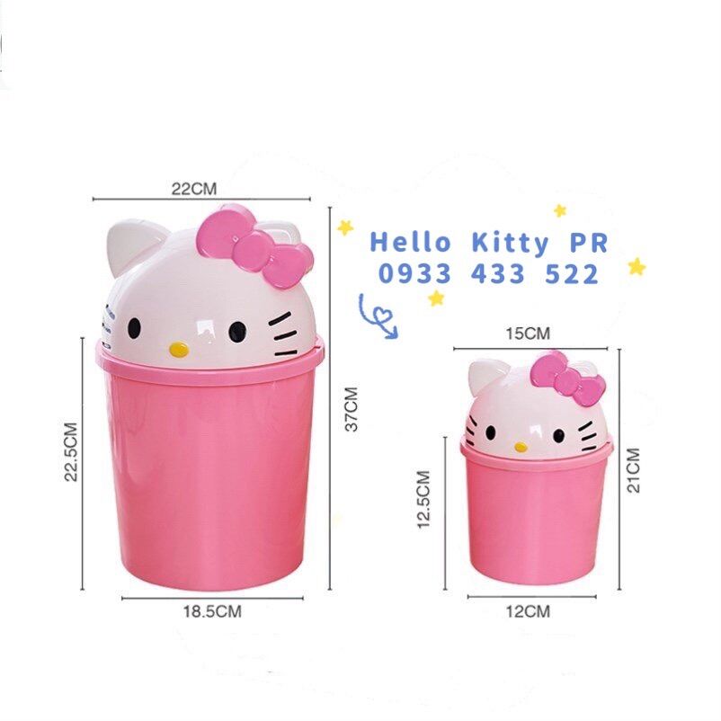 [Freeship MAX] Thùng rác 3D Hello Kitty PR