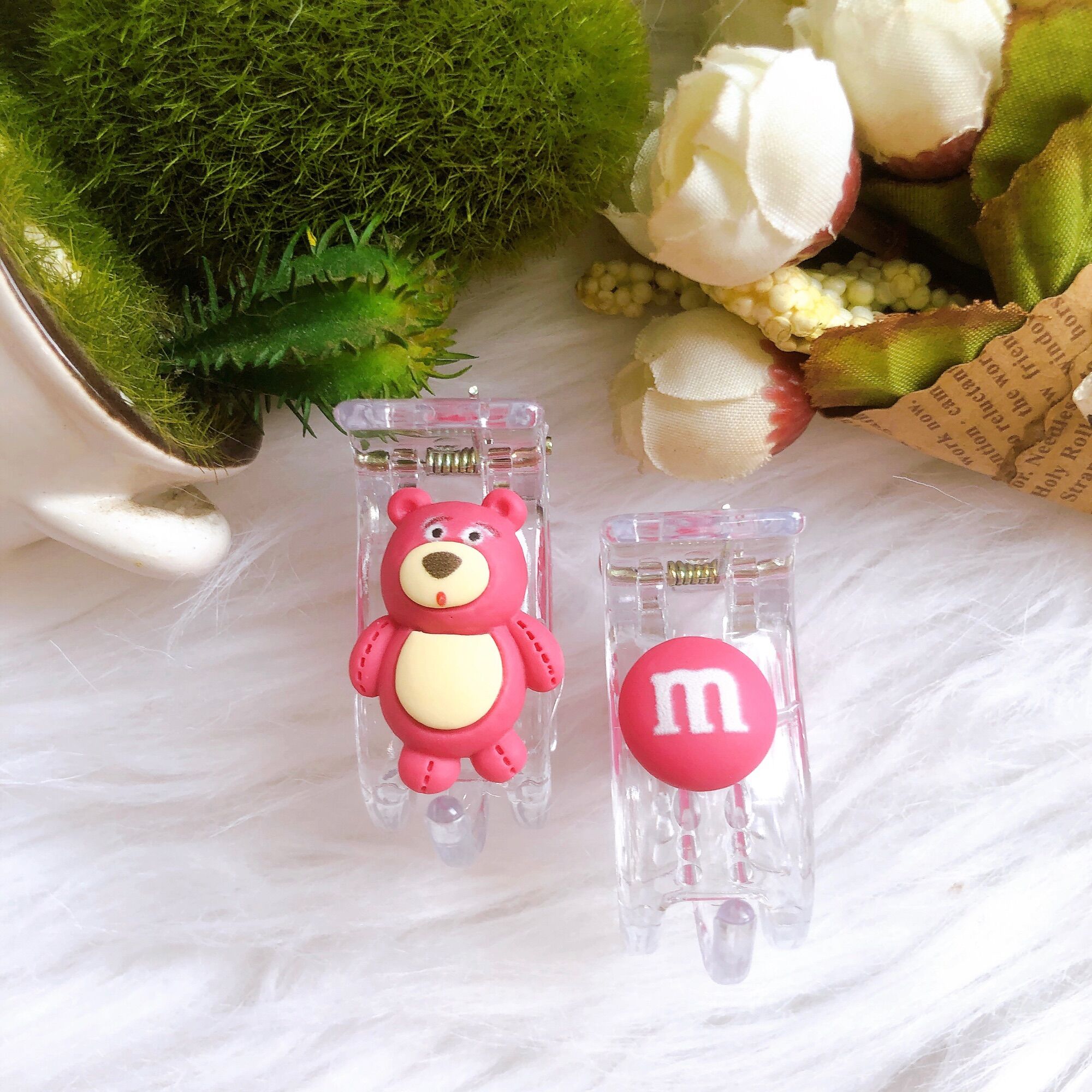 Kẹp tóc càng cua 3 răng gấu dâu Lotso