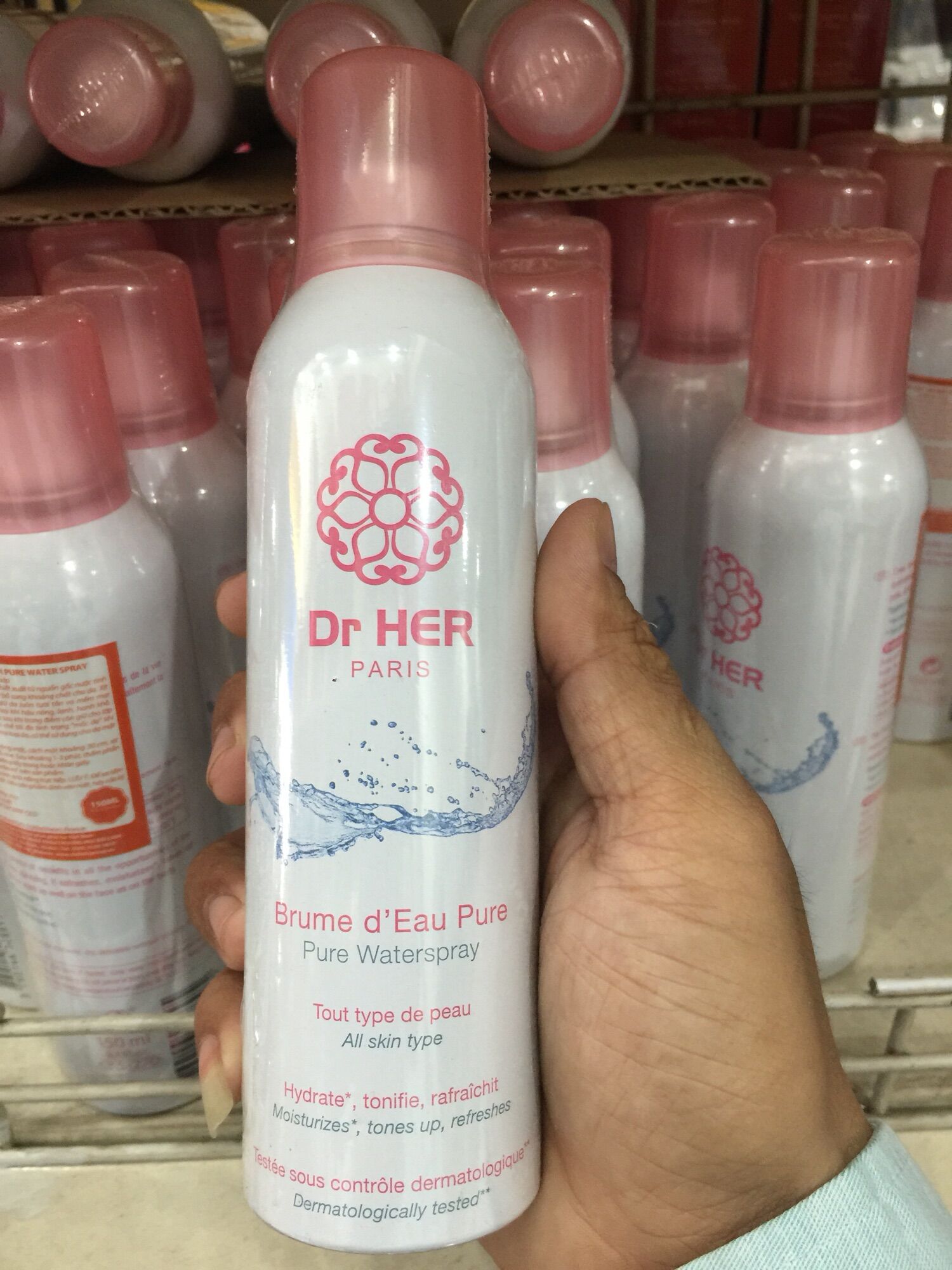 [HCM]Xịt Khoáng Pháp Dr Her-150ml Made in France tia sương siêu mảnh cấp ẩm tức thì