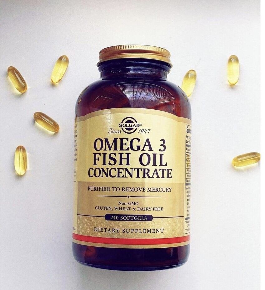 Viên Uống Dầu Cá Omega 3 Fish Oil Concentrate Solgar 240 Viên - Mỹ