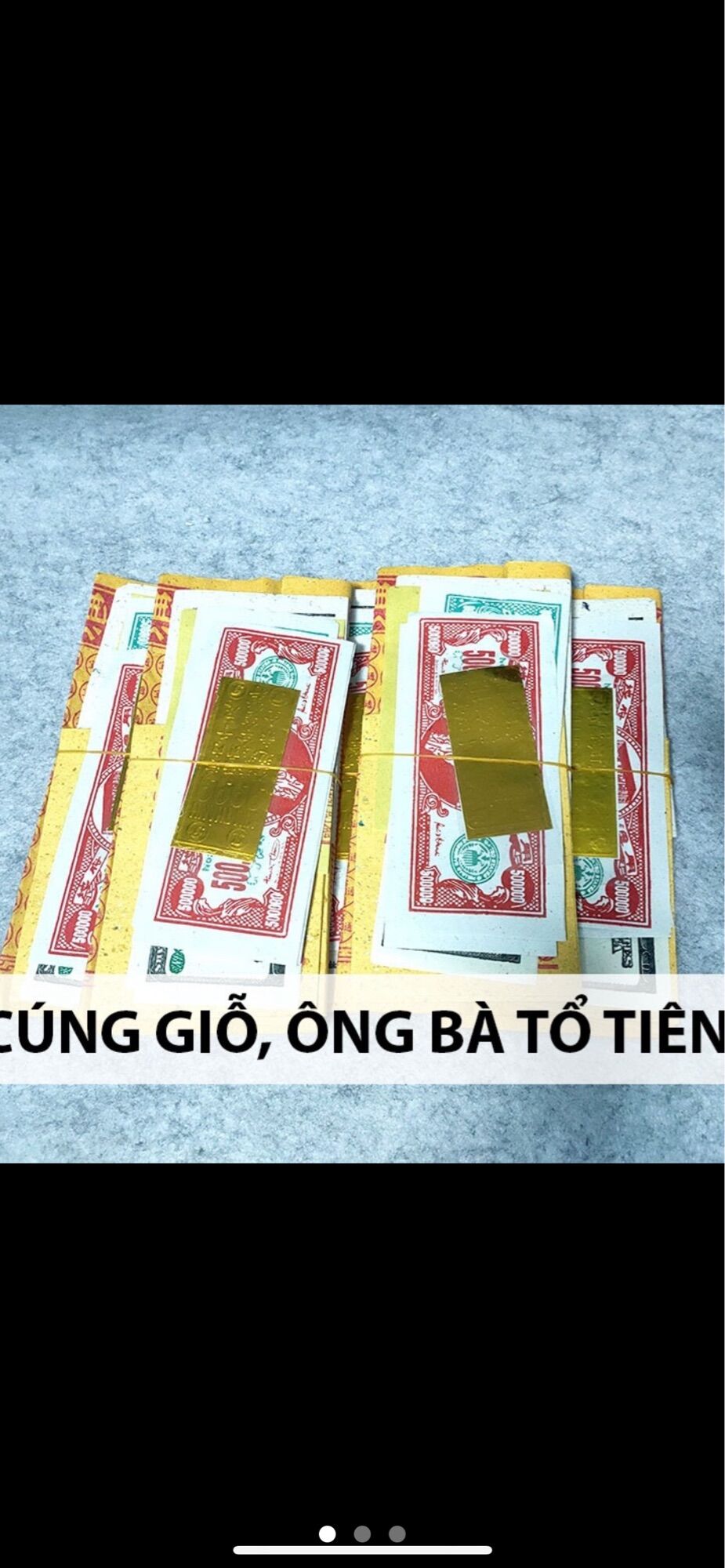 Giấy tiền cúng đủ loại cúng cơm hàng ngày ngoài sân