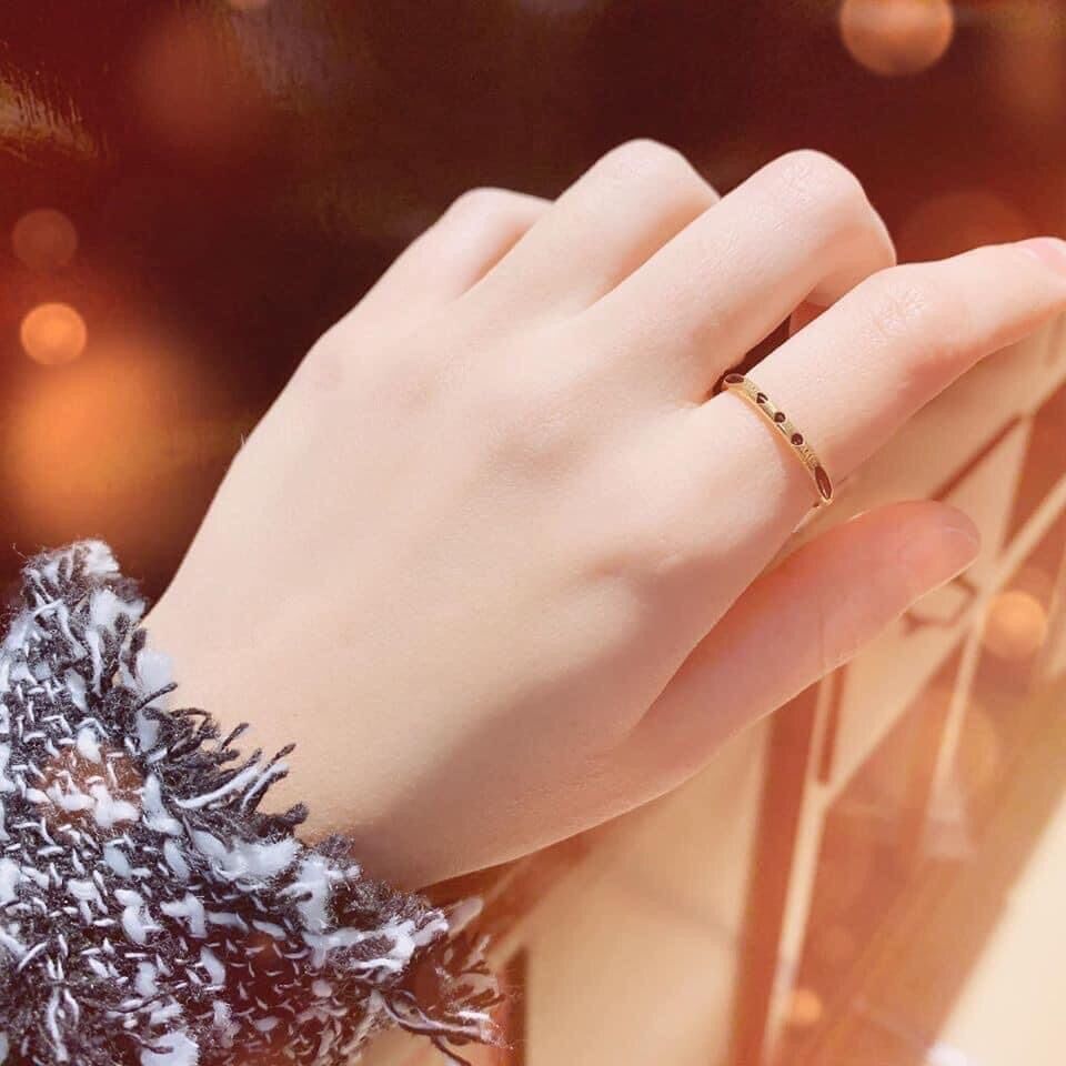 Nhẫn vàng tây bọc lông v*oi vàng 10k- chuẩn lông thật