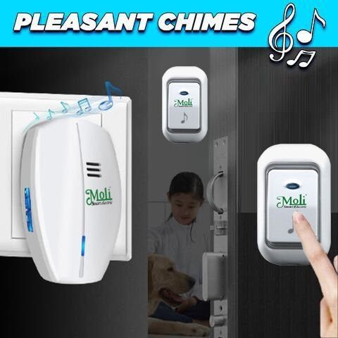 Bộ 1 chuông cửa không dây 2 nút bấm moli.