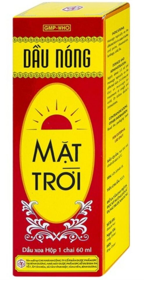 Dầu nóng mặt trời OPC xoa bóp khi đau lưng, tê thấp , đau mỏi cơ