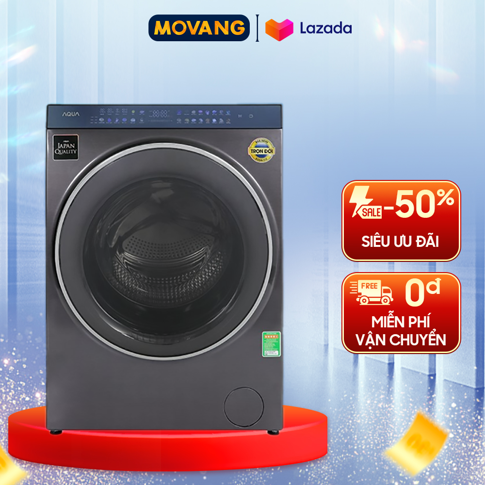 Máy giặt sấy Aqua Inverter 15 kg - Sấy 10 kg AQD-DH1500G PP Bạc