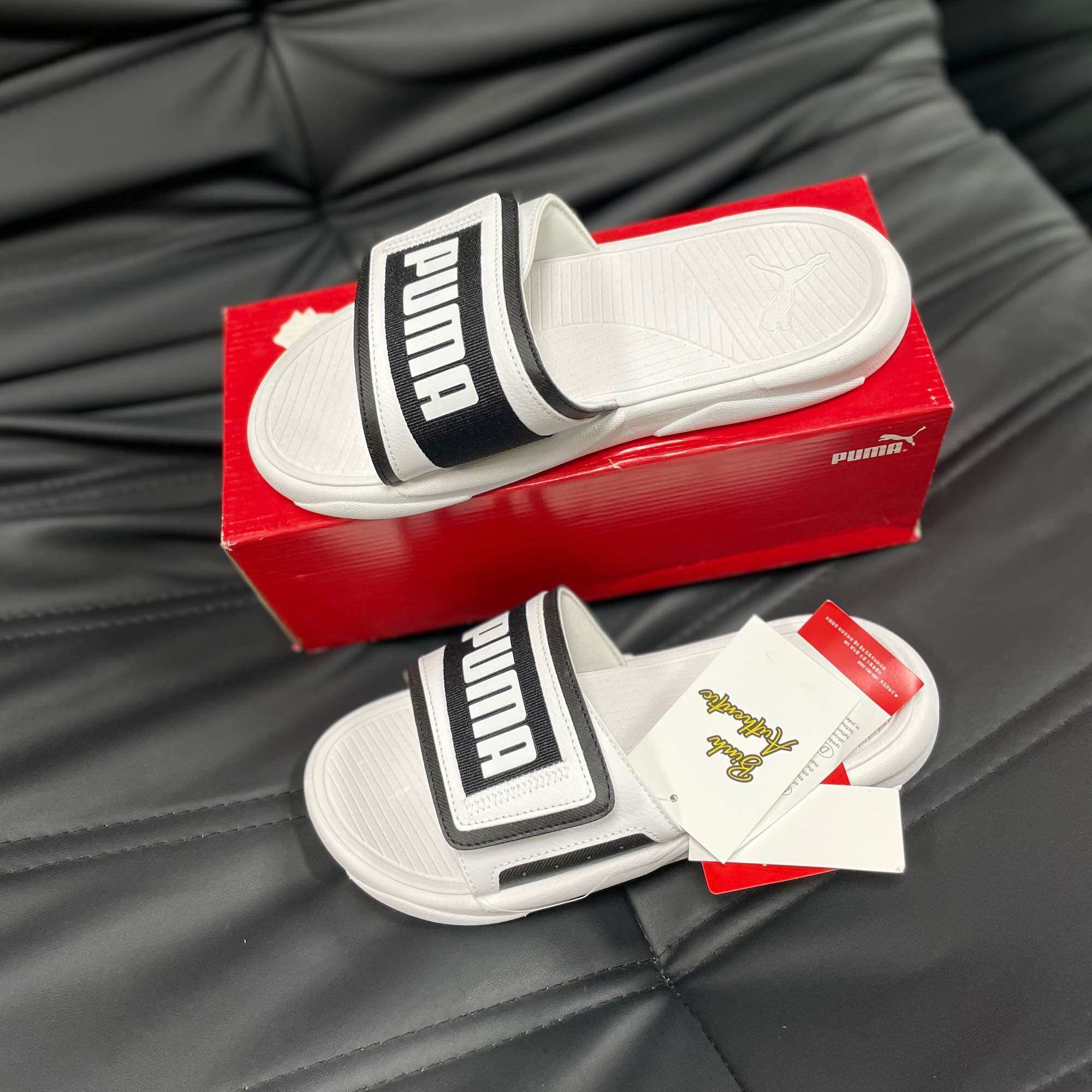 Chính Hãng Dép quai dán PuMa Softride Trắng cực hot