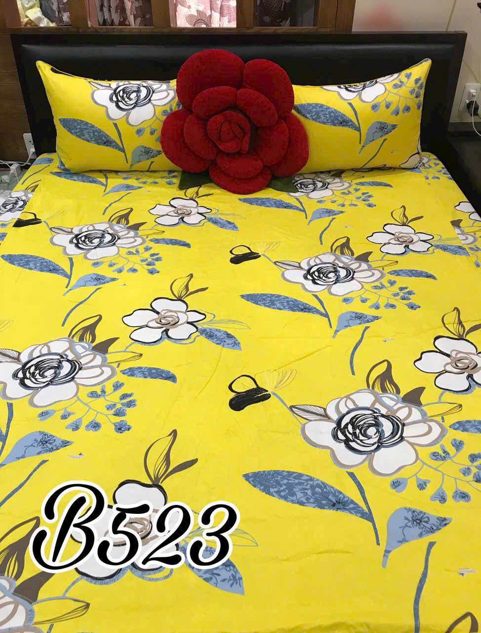 [Chính Hãng] Bộ Ga Drap Gối Cotton Thắng Lợi - Chăn/Mền - Lá Vàng
