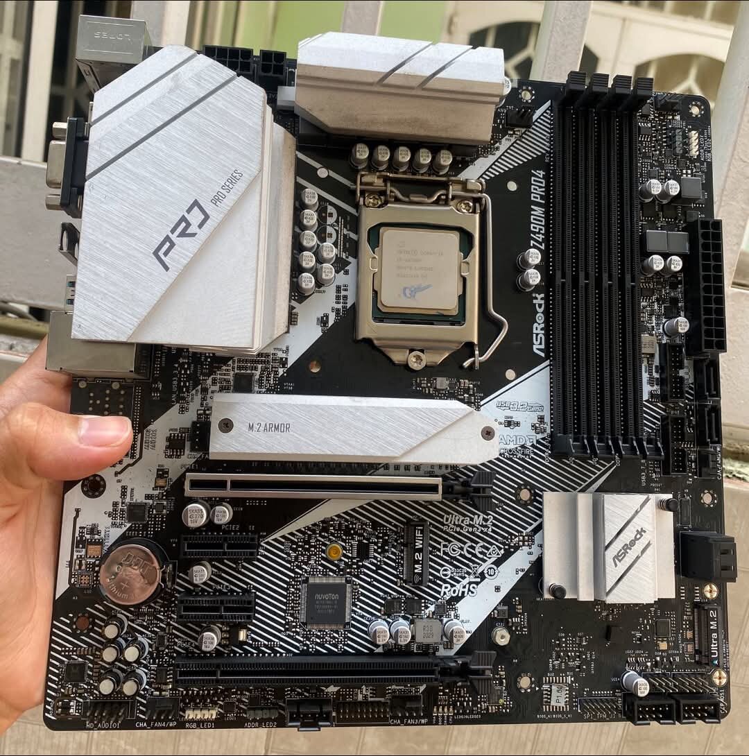 Combo Main Asrock Z490M Pro4 + i7 10700F  socket 1200... hàng đẹp nguyên Zin