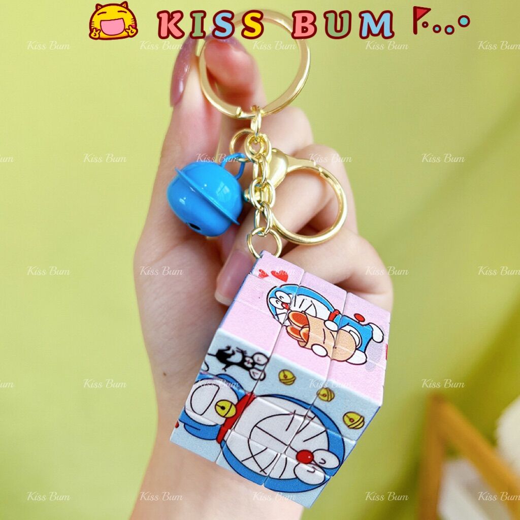 Móc khóa rubik Doremon Hello Kitty