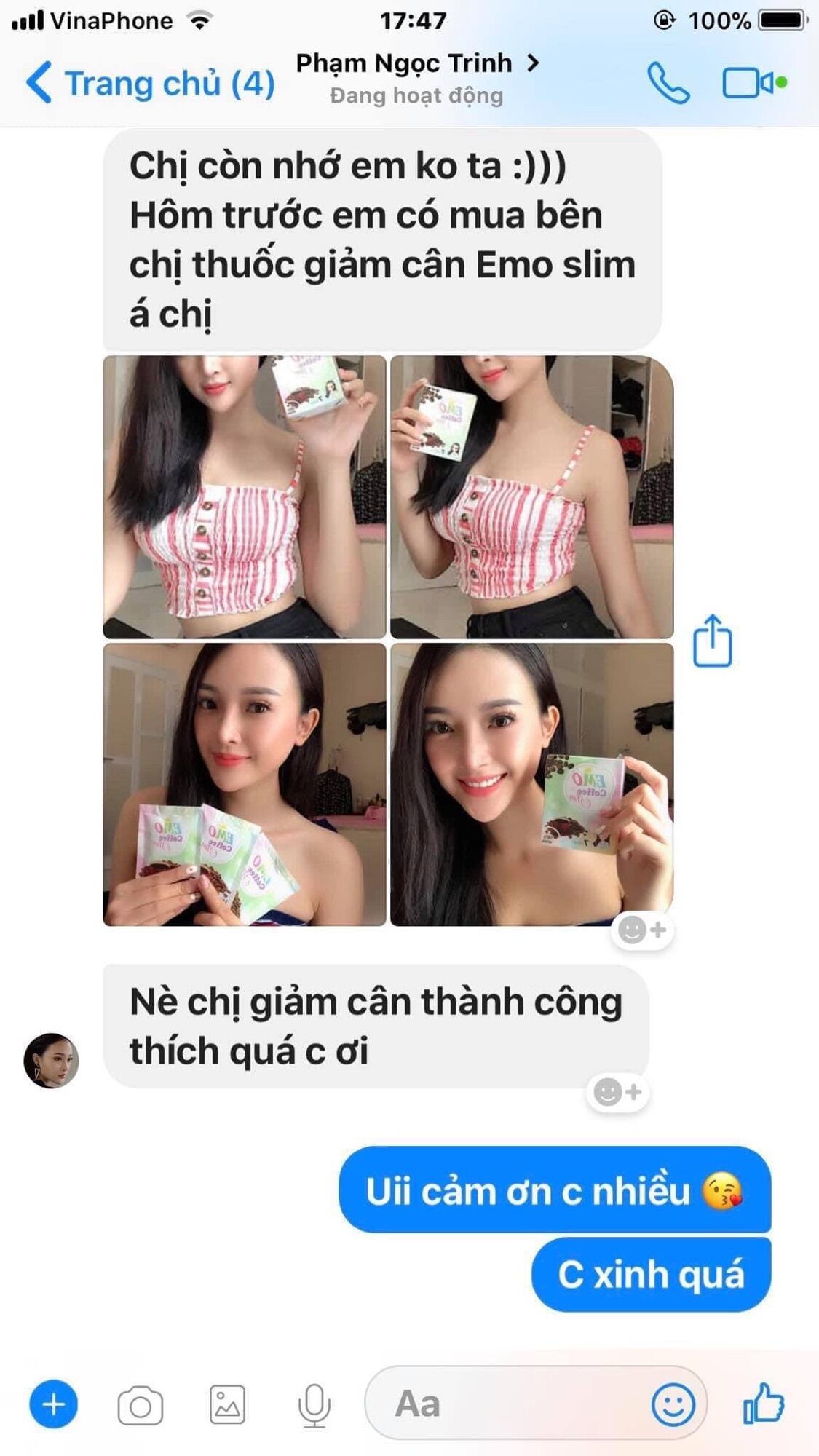 Giảm Cân Cấp Tốc EMOSLIM vị Coffee