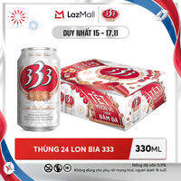 Nồng Độ Cồn 5.3% - Thùng 24 Lon Bia 333 330ml