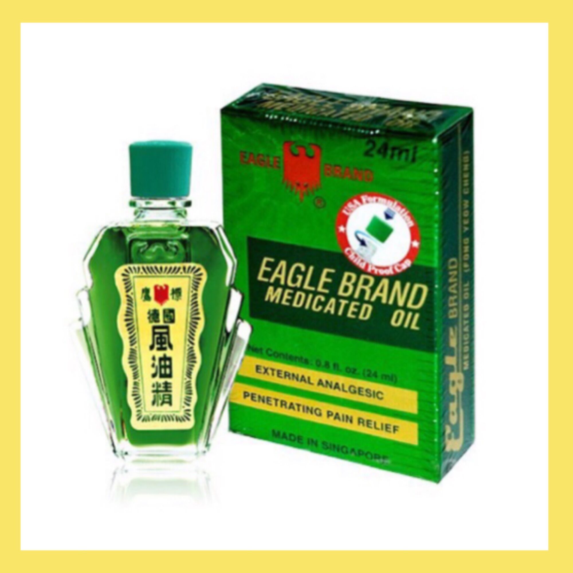 Dầu gió xanh con ó eagle brand 24ml_ tiêu chuẩn mỹ