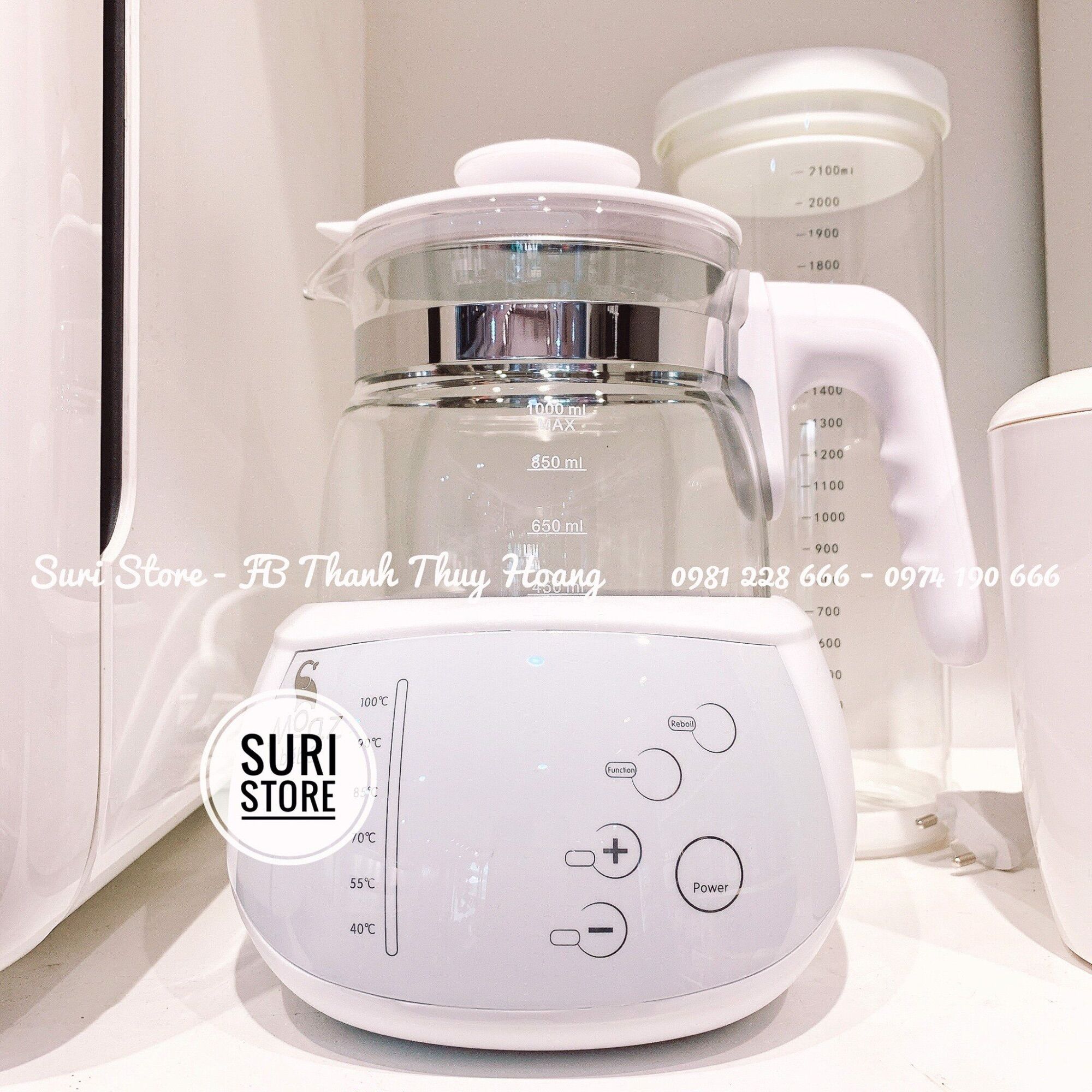Ấm đun nước Moaz Bebe thông minh 1000ml