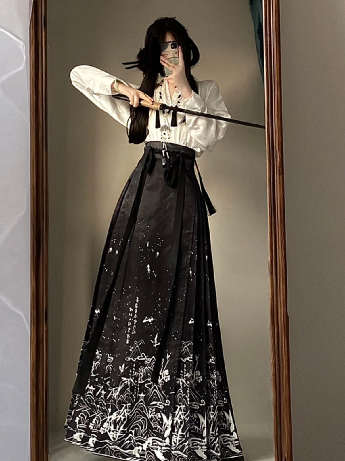 Bộ Váy Hanfu Phong Cách Trung Hoa Mới Dành Cho Nữ Quần Áo Làm Việc Hàng Ngày Chất Liệu Viscose Mẫu Mới Mùa Hè 2024