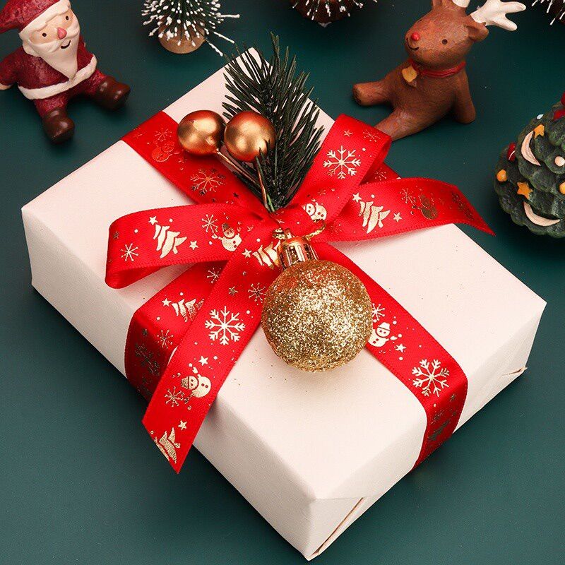 Cuộn dây ruy băng trang trí Giáng Sinh Noel