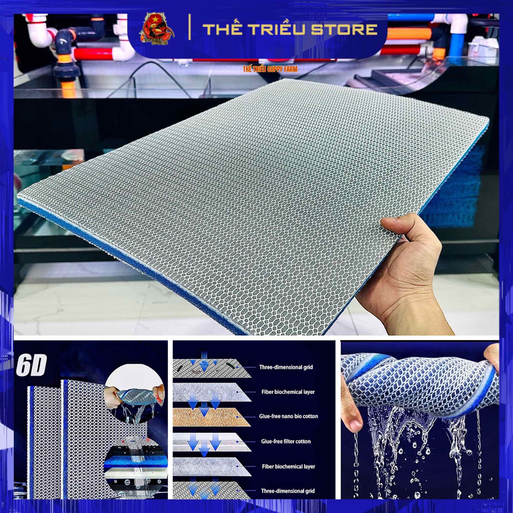 Bông lọc bể cá 6d 30x40cm - 60x40cm - 120x40cm. thảm lọc bể cá cảnh - mút lọc thô hồ cá