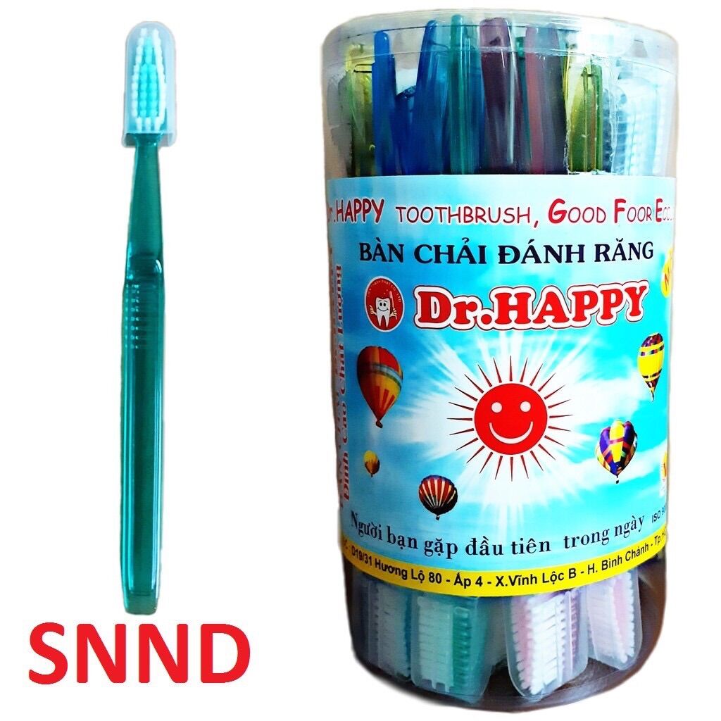 Bàn chải đánh răng dr happy có nắp đậy giá rẻ