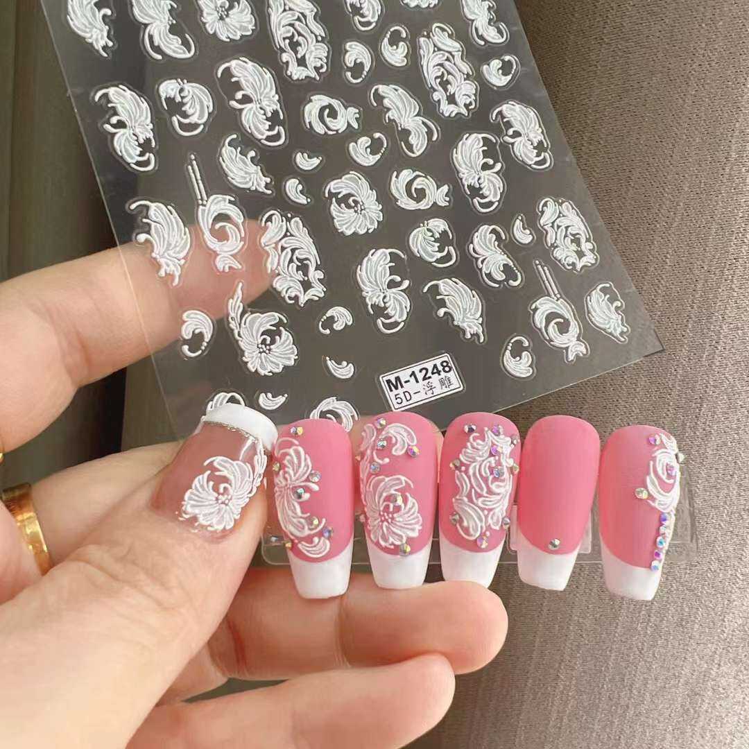 STICKER 5D LỤA NỔI CAO CẤP -HÌNH DÁN NAIL ❤️