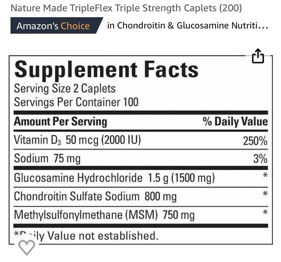 [HCM]Triple Flex Nature Made Mỹ chai 200 viên (Date 2026)