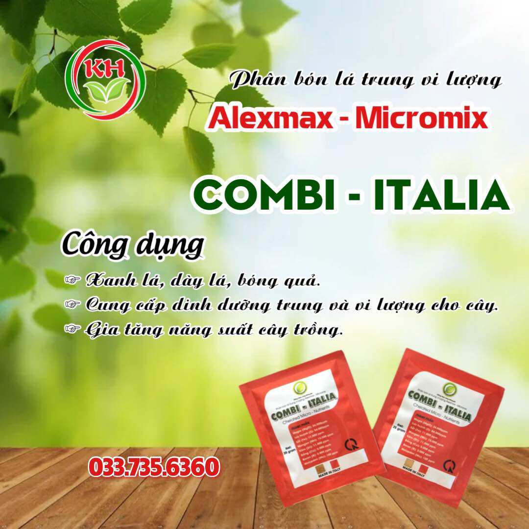 Phân bón lá trung vi lượng Combi - Italia - gói 25g