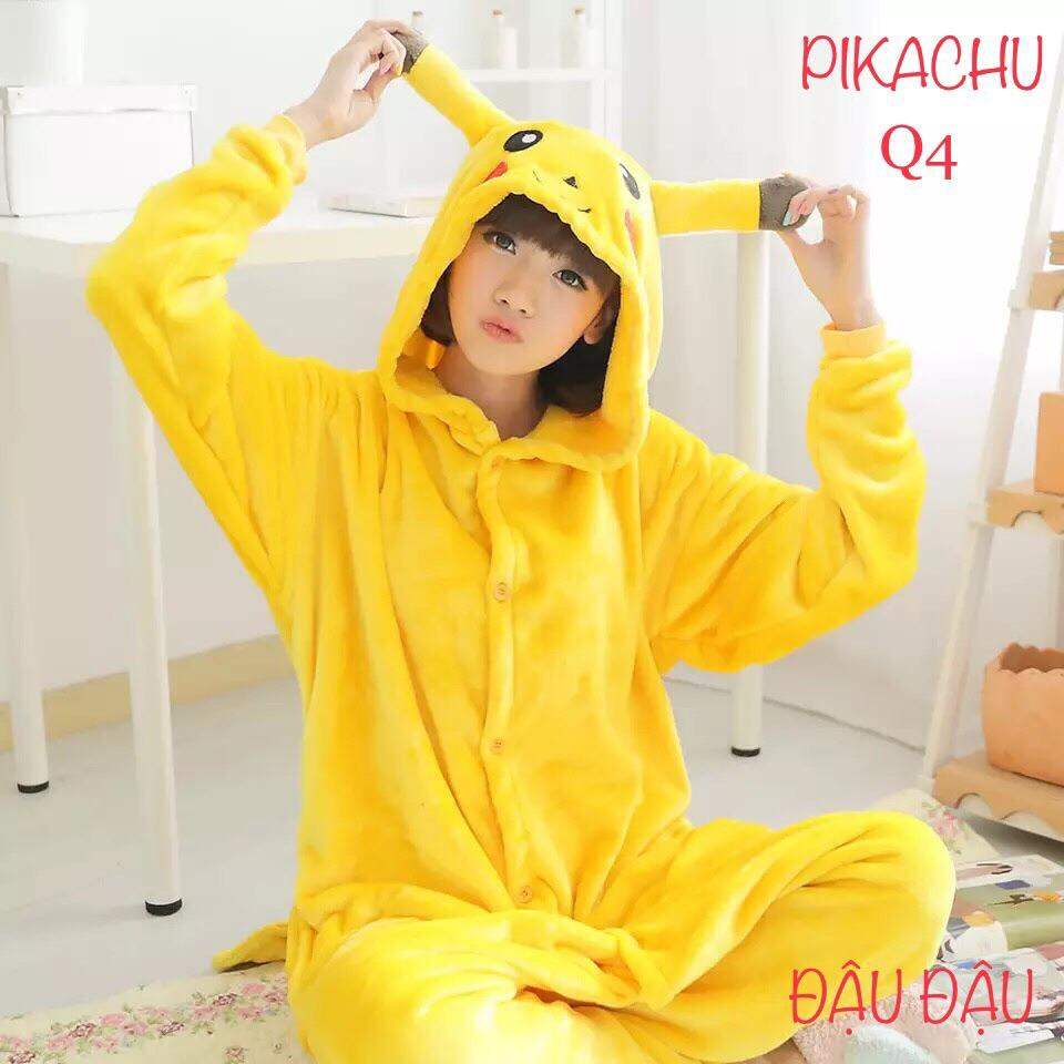 Quần áo pikachu cho bé cao từ 95-105cm