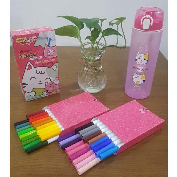 Fiber Pen washable COLOKIT 36 màu - Bút lông màu Thiên Long rửa được