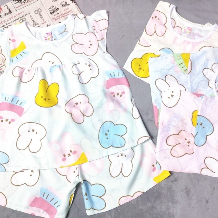 Combo 10bộ bé gái chất vải tole lanh thấm hút tốt