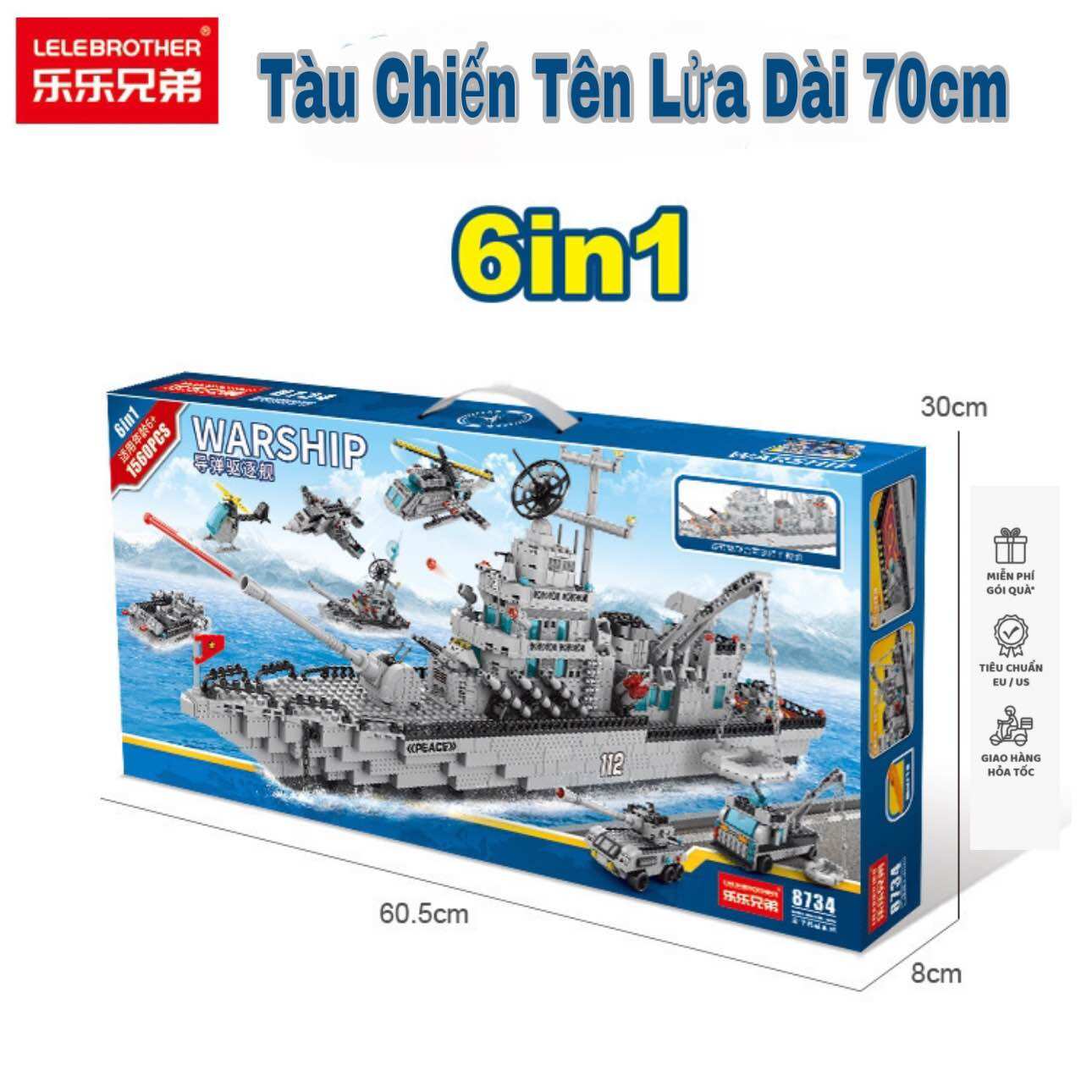 Bộ lắp ráp tàu chiến tên lửa- 8734