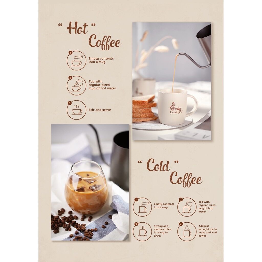 Cà Phê Trắng Chek Hup White Coffee 3 in 1 Extra Rich - Đậm Cà Phê