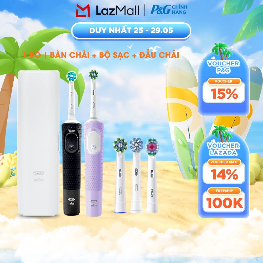 Bộ bàn chải điện Oral-B Vitality Pro Black