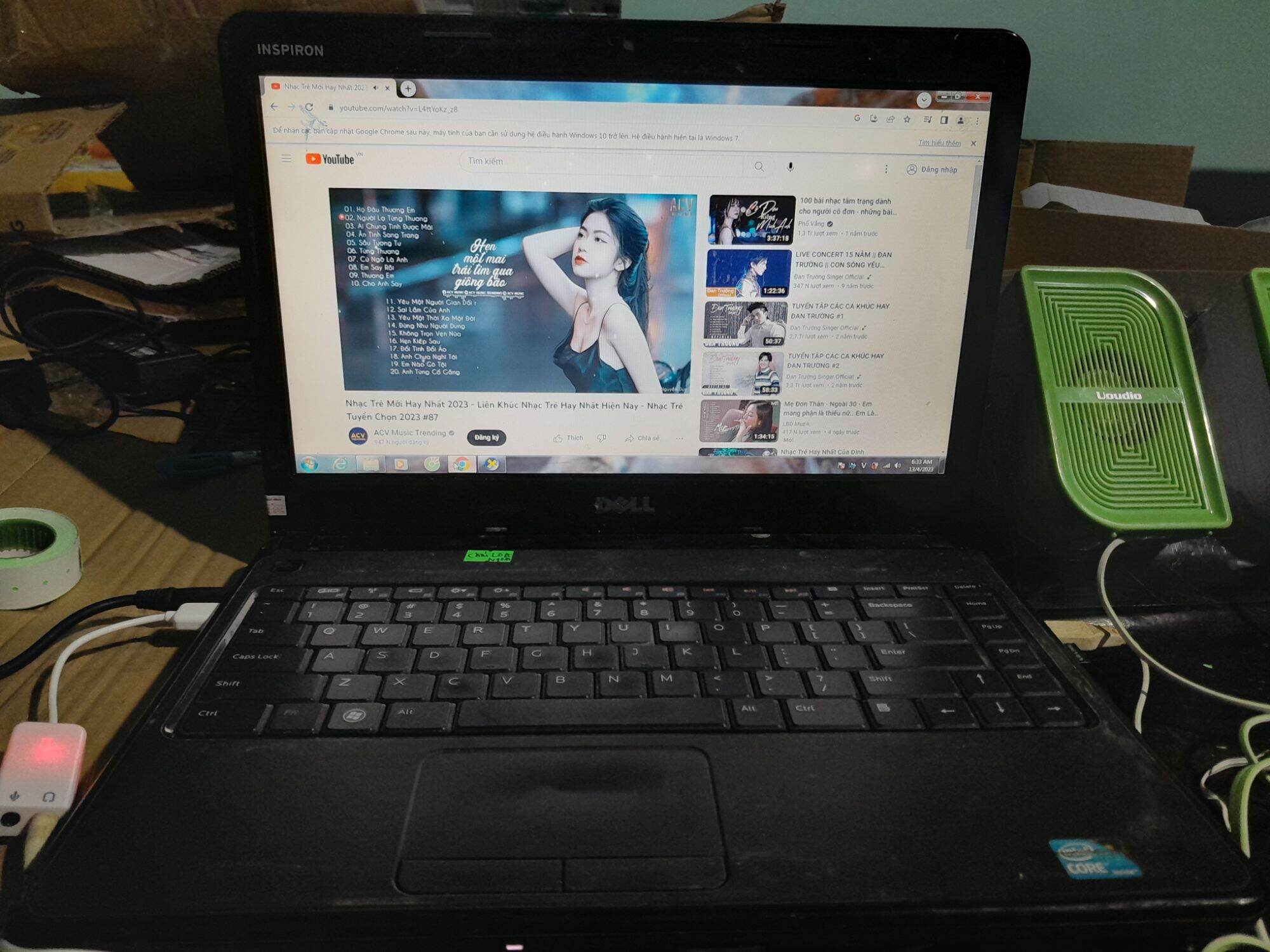 Thanh lý laptop dell p07g, core i3, giá bán 1,1 triệu.