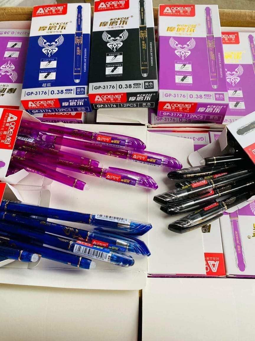 [ HCM]Combo 20 cây Viết mực  Gel Doremon mực Tím ,Xanh (ngòi 05mm)