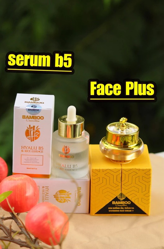 Combo Kem Face Plus+ Bamboo & serum B5 Bamboo - Chăm sóc da chuyên sâu - Cấp nước, cấp ẩm, dưỡng da giảm nhờn - Dưỡng sáng hiệu quả