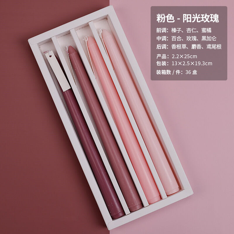 Nến thơm nến nến nến sinh nhật màu sắc đám cưới bữa tiệc tối bữa tiệc nến nến dài không khói gia dụng nến cắt điện