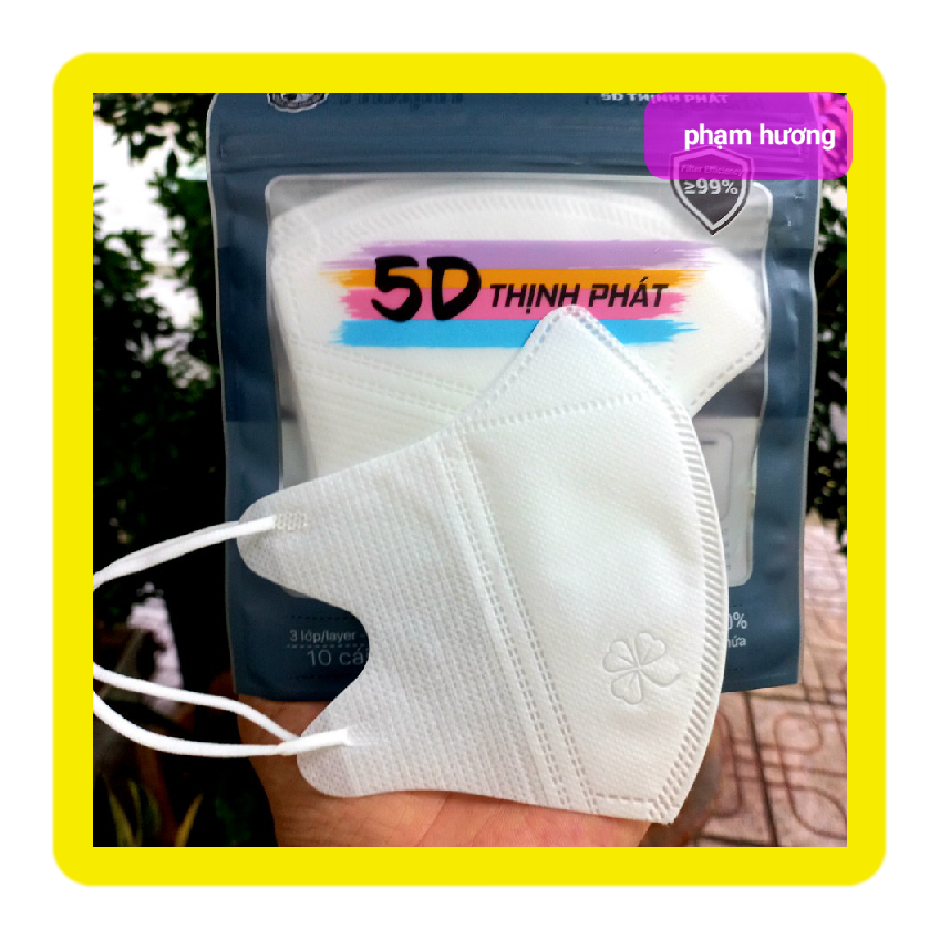 1 túi 10 chiếc khẩu trang 5D mask