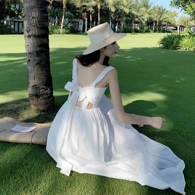 Váy - Đầm 2 Dây, Váy Maxi Đi Biển Dáng Dài