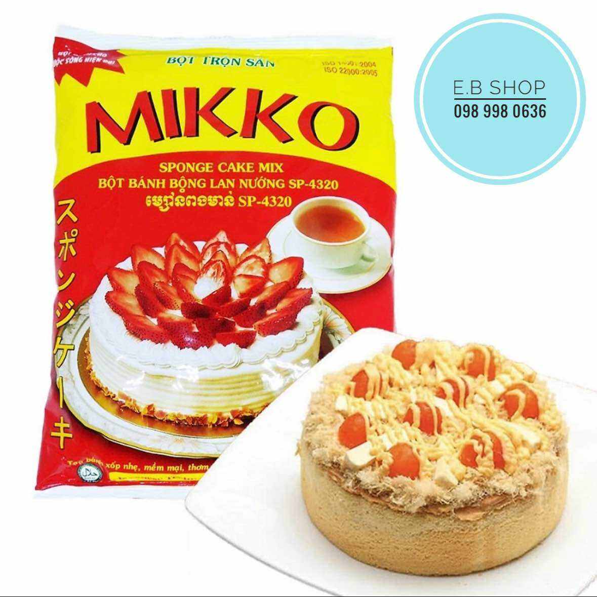BỘT LÀM BÁNH BÔNG LAN TRỘN SẴN MIKKO 1KG