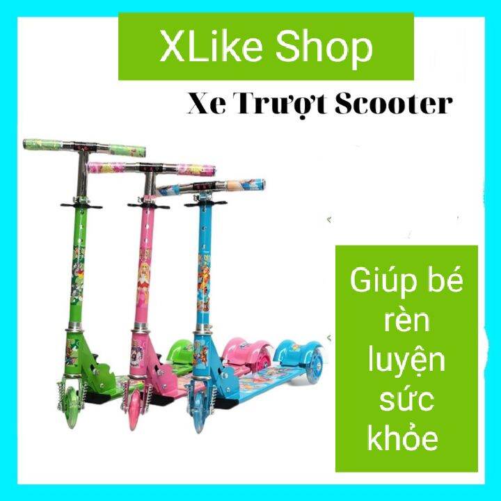Xe 3 bánh scooter phát sáng cho bé