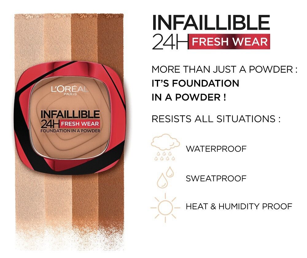 Phấn nền phủ Infallible 24h Fresh Wear Foundation 9g