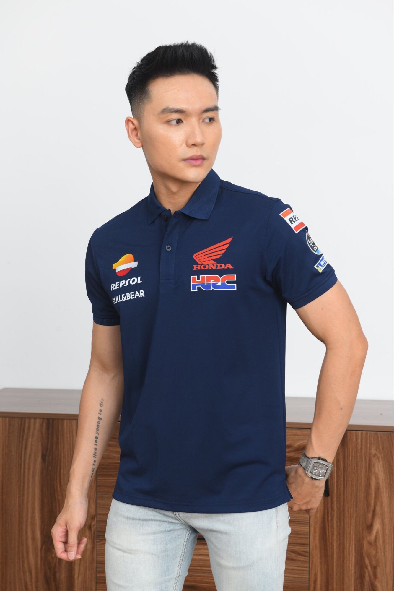[Nhập RS0822 giảm 30k cho đơn 99k]Ao polo Honda xanh đen