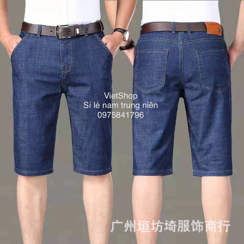 Quần ngố bò nam trung niên chất mềm co giãn từ 48-90kg