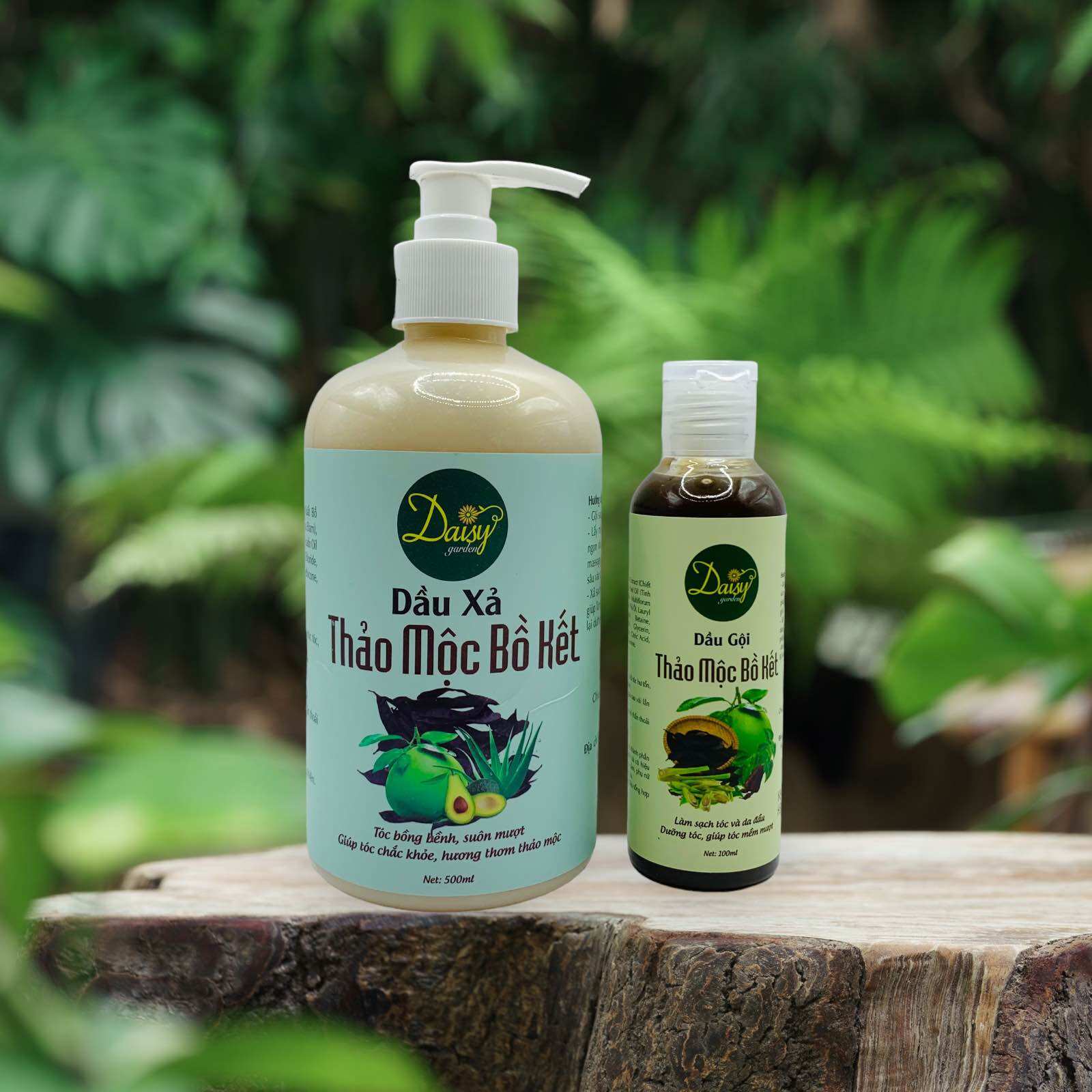 Combo dầu xả thảo mộc Daisy Garden 500ml & dầu gội thảo mộc Daisy Garden 100ml