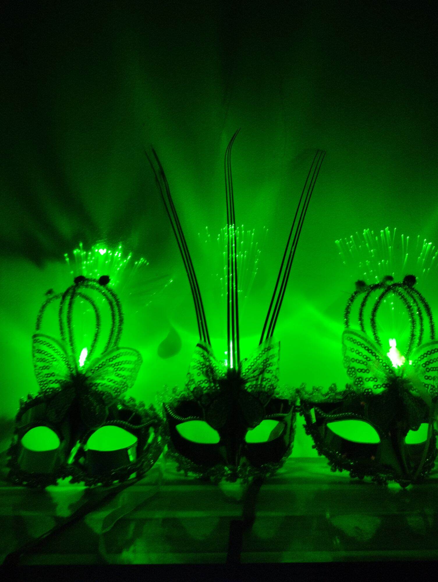 Mặt nạ Halloween dạ hội có đèn sang chảnh cực ngầu