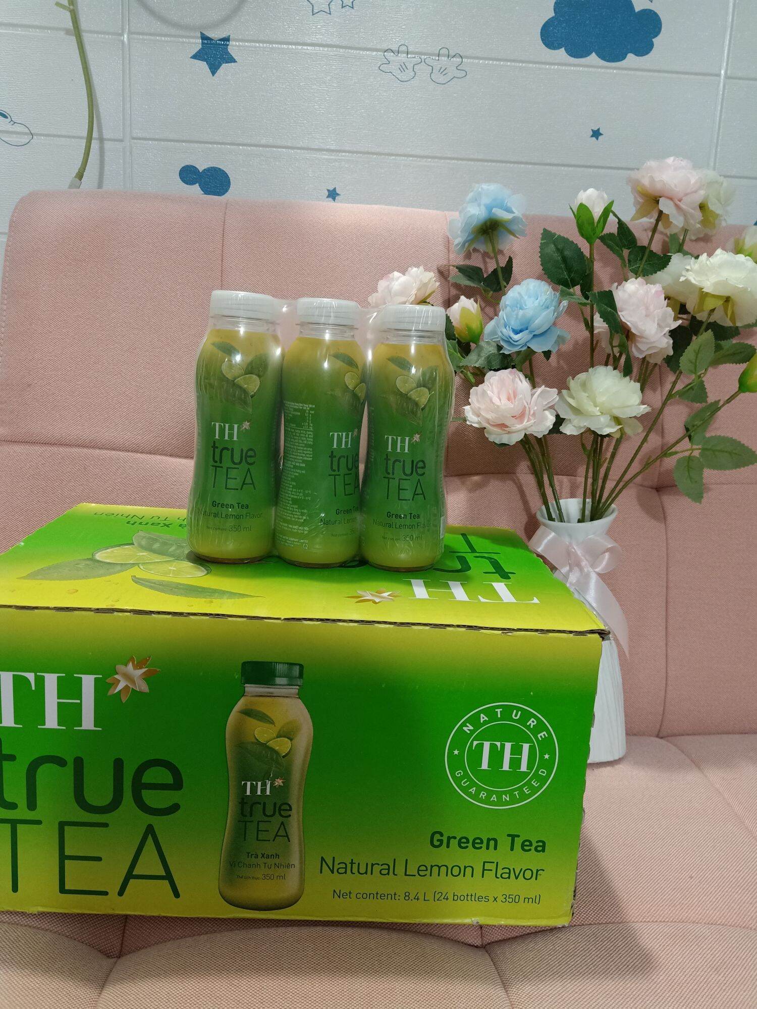 [HCM]Nửa thùng trà xanh vị chanh / Trà 0long TH True Tea chai 350 ml × 12 chai