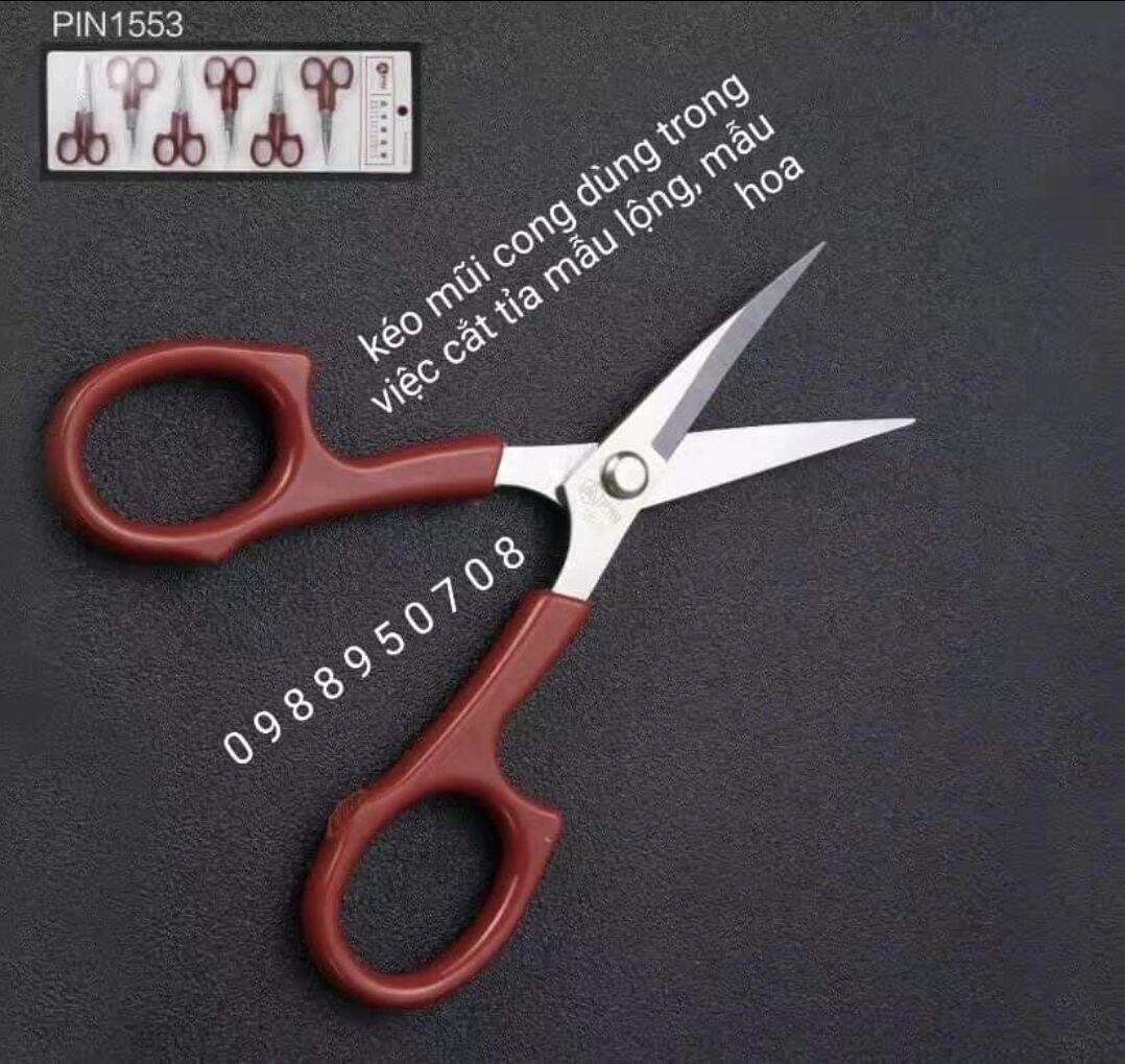 Kéo nhỏ mũi cong cắt lộng vải
