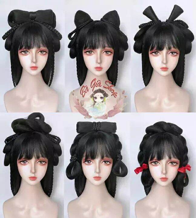 Búi cài tóc cổ trang tiện lợi set búi dùng sẵn.