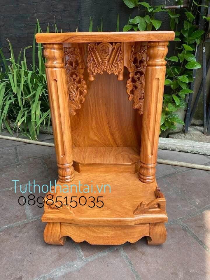 Bàn thờ thần tài gỗ gõ đỏ Cột Trơn
