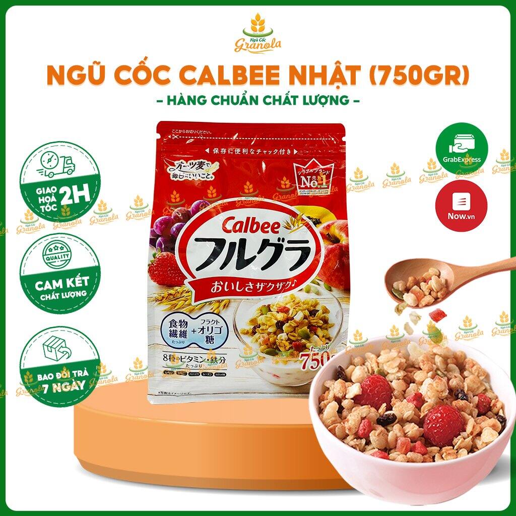 Ngũ cốc Calbee Nhật Bản hoa quả , trái cây dùng ăn sáng - ăn kiêng giảm cân (750G) - Hạt Ngon